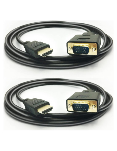 Cable HDMI a VGA PeoTRIOL 1.83m Macho a Macho 1080p 2Pack
