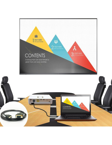 Cable HDMI a VGA PeoTRIOL 1.83m Macho a Macho 1080p 2Pack