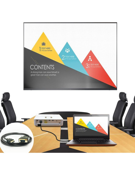 Cable HDMI a VGA PeoTRIOL 1.83m Macho a Macho 1080p 2Pack Cable HDMI a VGA PeoTRIOL 1.83m Macho a Macho 1080p 2Pack