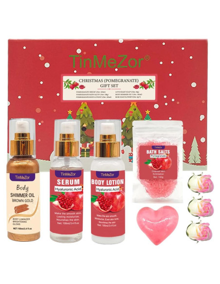 Juego de Cuidado de Piel Granada - Regalo Baño Mujeres 25.6x17.6cm