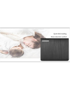 Unidad Externa de CD/DVD AOMNGBIU USB 3.0 Negra - Compatible Mac y Windows 2