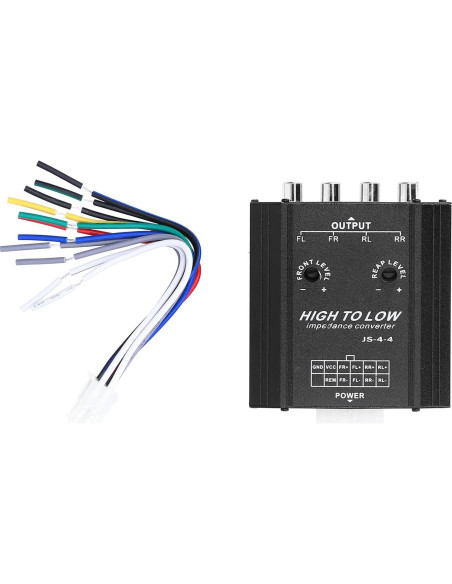 Convertidor de Impedancia RCA XHIKOWAT 4 Canales 12V