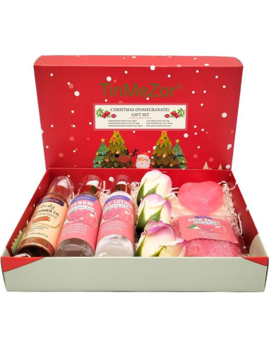 Juego de Cuidado de Piel Granada - Regalo Baño Mujeres 25.6x17.6cm