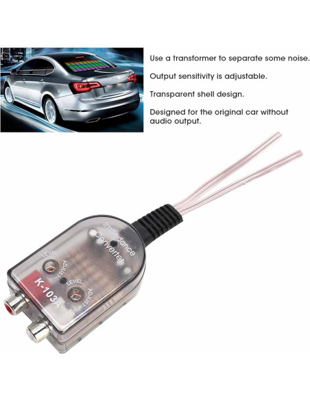Convertidor de Impedancia de Audio Tiiyee Alto a Bajo 12.39cm