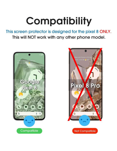 Protector de Pantalla Vidrio Templado amFilm para Google Pixel 8