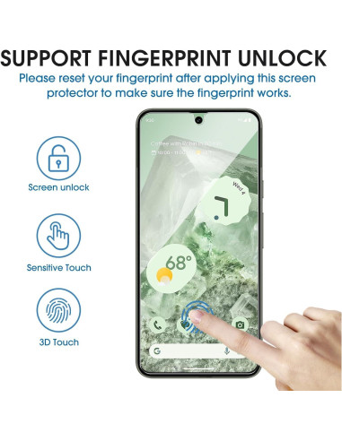 Protector de Pantalla Vidrio Templado amFilm para Google Pixel 8