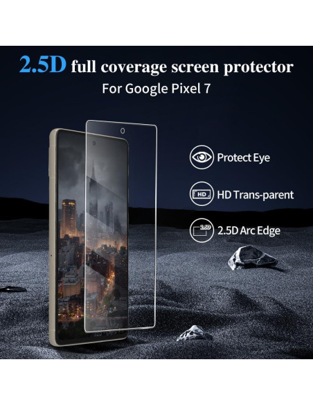 Protector de Pantalla Vidrio Templado GOZOPO para Google Pixel 7