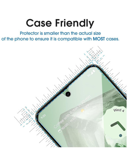 Protector de Pantalla Vidrio Templado amFilm para Google Pixel 8