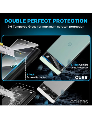 Protector de Pantalla AACL para Google Pixel 6a 2022 - 3+3