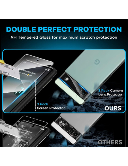 Protector de Pantalla AACL para Google Pixel 6a 2022 - 3+3