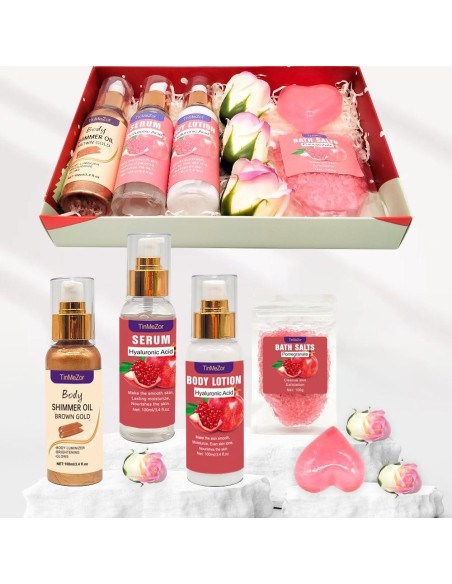 Juego de Cuidado de Piel Granada - Regalo Baño Mujeres 25.6x17.6cm