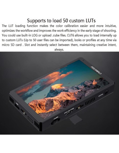 Monitor de Grabación FEELWORLD CUT6 6" FHD 1920x1080 Táctil