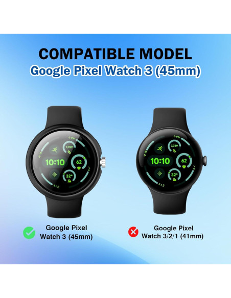 Funda Protectora EasEasy para Google Pixel Watch 3 45mm - Negro