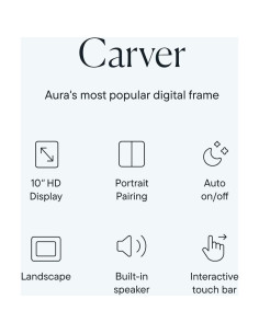 Marco de Fotos Digital Aura Carver HD WiFi 10.1" (25.7 cm) Negro 2