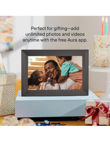Marco de Fotos Digital Aura Carver HD WiFi 10.1" (25.7 cm) Negro