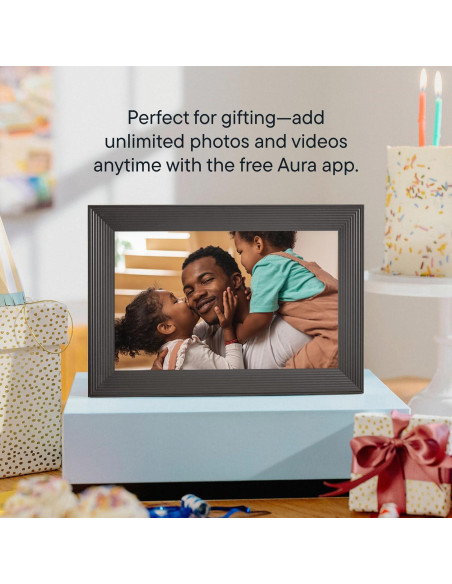 Marco de Fotos Digital Aura Carver HD WiFi 10.1" (25.7 cm) Negro
