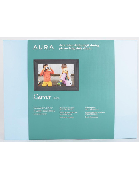 Marco de Fotos Digital Aura Carver HD WiFi 10.1" (25.7 cm) Negro