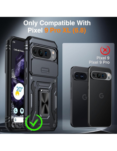 Funda ANTSHARE para Google Pixel 9 Pro XL - Resistente a Golpes, Soporte 360