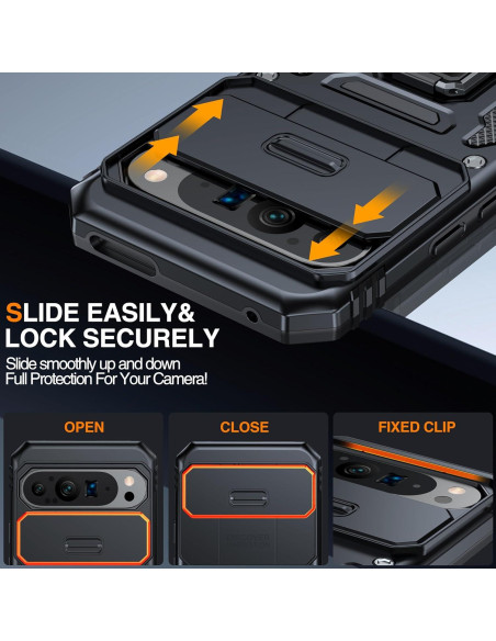 Funda ANTSHARE para Google Pixel 9 Pro XL - Resistente a Golpes, Soporte 360