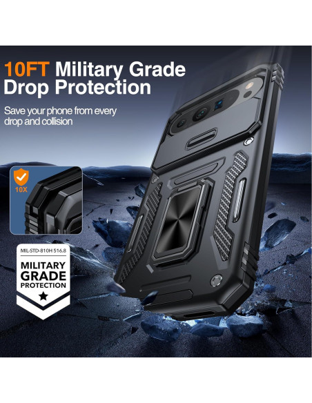 Funda ANTSHARE para Google Pixel 9 Pro XL - Resistente a Golpes, Soporte 360