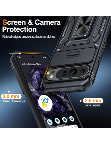 Funda ANTSHARE para Google Pixel 9 Pro XL - Resistente a Golpes, Soporte 360