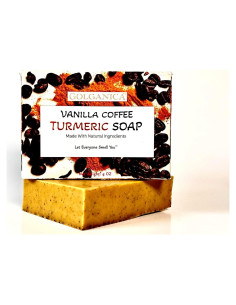 Jabón Natural de Café y Cúrcuma 113g - Hidratante y Exfoliante