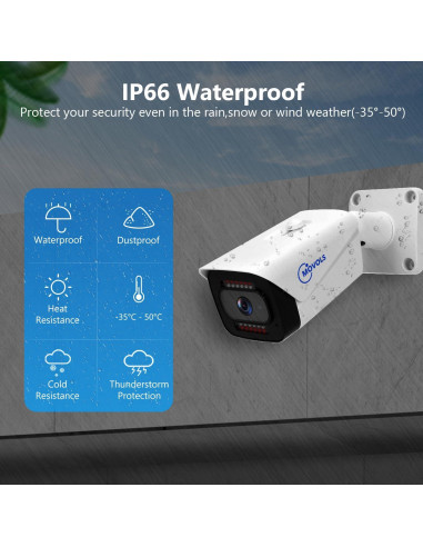 Sistema de Cámara de Seguridad Movols 4K PoE 8MP 8 Canales 3TB