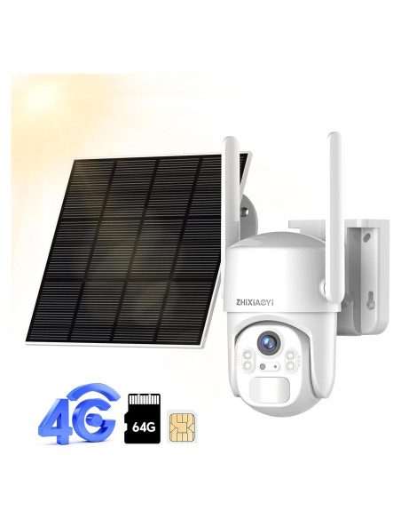 Cámara de Seguridad Solar 4G LTE ZHIXIAOYI Domo 2K