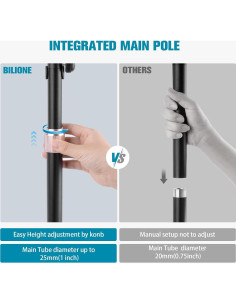 Soporte de Micrófono BILIONE con Base Ponderada y Brazo Boom 2