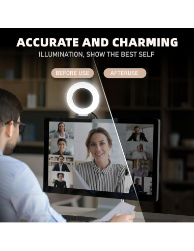 Luz de Anillo AorPixun 10cm USB 3 Modos 10 Niveles Brillo