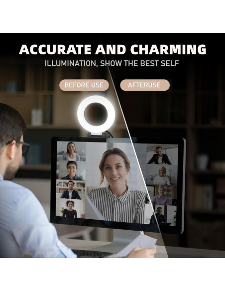 Luz de Anillo AorPixun 10cm USB 3 Modos 10 Niveles Brillo