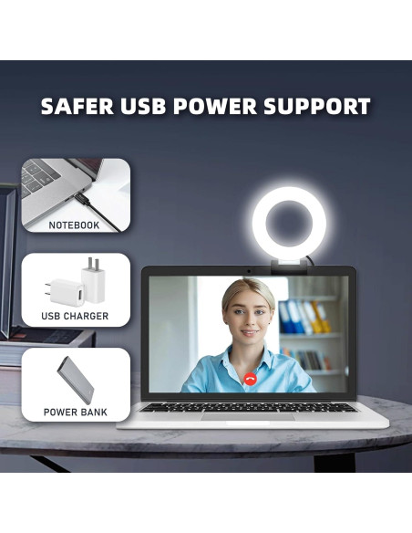 Luz de Anillo AorPixun 10cm USB 3 Modos 10 Niveles Brillo