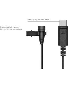 Micrófono Lavalier Sennheiser XS Lav USB-C 2m Negro 2