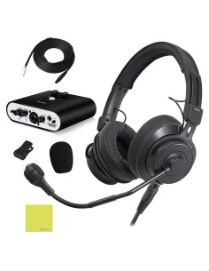 Auricular de Transmisión Estéreo Audio Technica BPHS2 con Micrófono Dinámico y Interfaz Icon Duo22