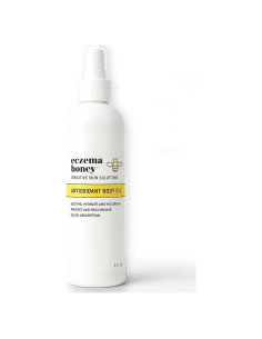 Aceite Corporal Antioxidante ECZEMA HONEY 236.6 ml - Hidratante Sin Fragancia para Piel Seca