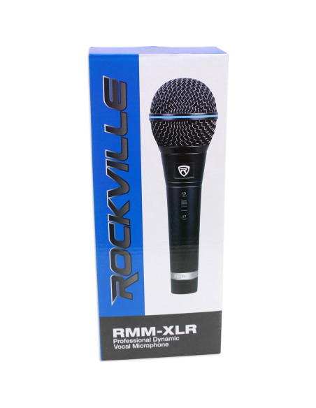 Micrófono Dinámico Cardioide Rockville RMM-XLR 600 Ohm Metal