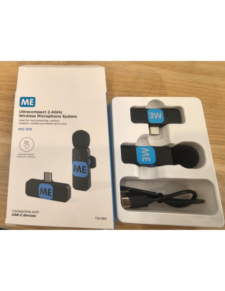 Micrófono Inalámbrico ME MIC-S10 USB-C para Android 50m