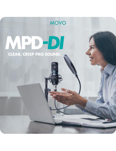 Kit de Podcast Movo MPB-P - 2 Micrófonos Condensador y Soportes