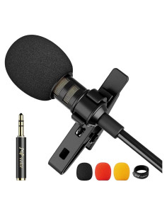 Micrófono Lavalier PoP Voz 3.9m Profesional para Smartphone