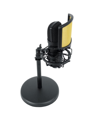 Micrófono USB Rockville Solo-Cast 24 bits 192kHz para Podcasting