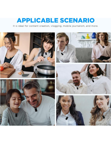 Micrófono Lavalier Inalámbrico BOYA BY-WMic5 M2, 20h Batería, Cancelación de Ruido