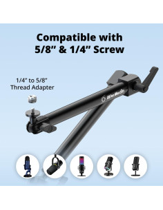 Brazo de Micrófono AVerMedia BA311L Ajustable con Abrazadera 2