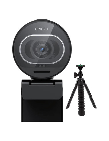 Webcam 4K EMEET S600 con Duales Micrófonos y Trípode