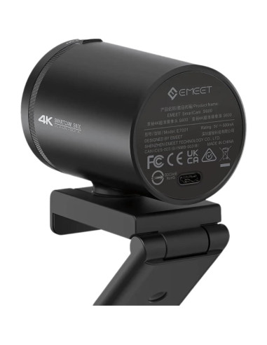 Webcam 4K EMEET S600 con Duales Micrófonos y Trípode