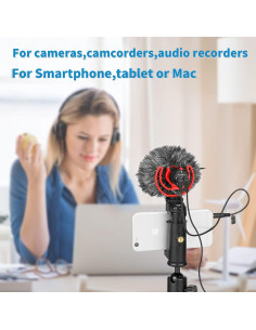 Micrófono Shotgun Supercardioide BOYA BY-MM1+ con Soporte 2