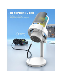 Micrófono USB FIFINE A8+ con Auriculares H8 para Juegos 2