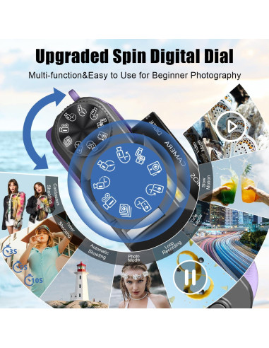 Cámara Digital 6K WIKICO WX02-6K 64MP Zoom 16X Pantalla 3"