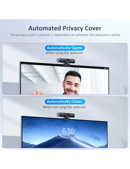 Webcam NexiGo N930w 1080P con Obturador y Trípode Ajustable