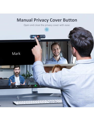 Webcam NexiGo N930w 1080P con Obturador y Trípode Ajustable