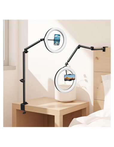 Anillo de Luz LED RGB 30 cm LOMTAP con Soporte para Teléfono